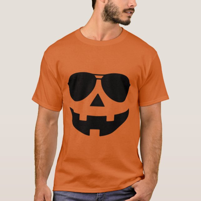 Camiseta Abóbora Engraçada de Halloween   (Frente)
