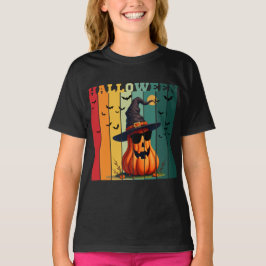 Camiseta Abóbora engraçada fofa de Halloween vintage outono
