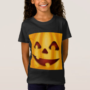 Camiseta Abóbora esculpida sorrindo design de Halloween