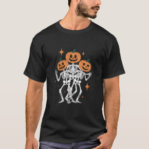 Camiseta Abóbora Esqueleto Abóbora de Halloween Temporada A