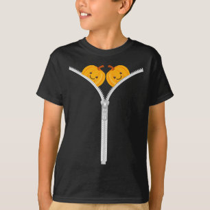 Camiseta abóbora fantasma assustador lanterna de Halloween