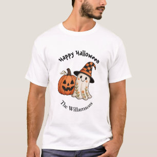 Camiseta Abóbora Fantasma de Halloween