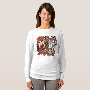 Camiseta Abóbora Fantasma Fofa de Halloween
