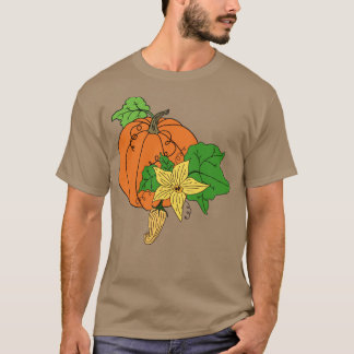 Camiseta Abóbora floral a baixa3
