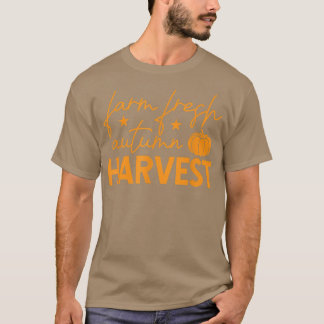 Camiseta Abóbora fresca de outono de fazenda