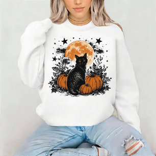 Camiseta Abóbora Gato Preto Halloween
