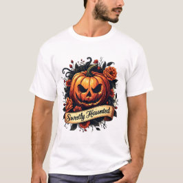Camiseta Abóbora Gótica Branca - Halloween