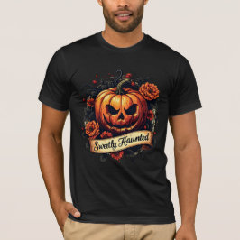 Camiseta Abóbora Gótica Branca - Halloween