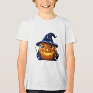 Camiseta Abóbora Mágica de Halloween Fantasia de Outono Art