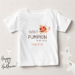 Camiseta Abóbora Mais Fofa Do Remendo De Outono