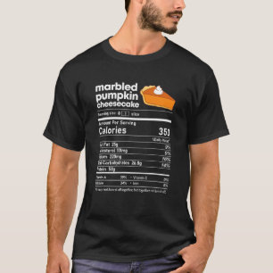 Camiseta Abóbora Marmoreada Fatos Nutricionais do Chesecake