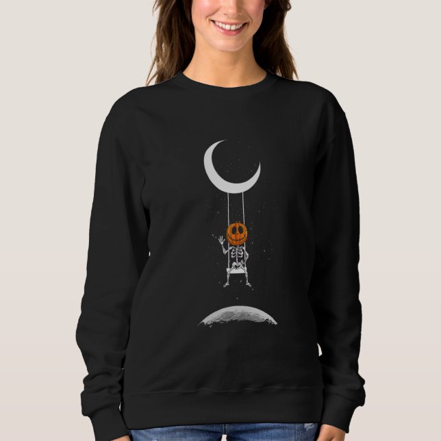 Camiseta Abóbora no Balanço da Lua  Assustador Sinistro Hal (Frente)