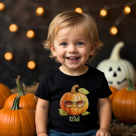 Camiseta Abóbora Personalizada Fofa Aquarela Halloween
