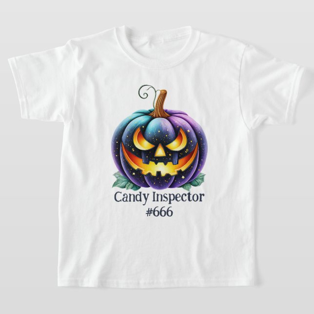 Camiseta Abóbora preta personalizável do Jack o'Lantern  (Postura )