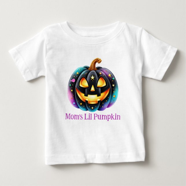 Camiseta Abóbora preta personalizável do Jack o'Lantern  (Frente)