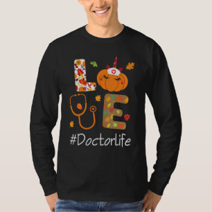 Camiseta Abóbora Rosto de Unicórnio Feliz Dia de Ação de Gr