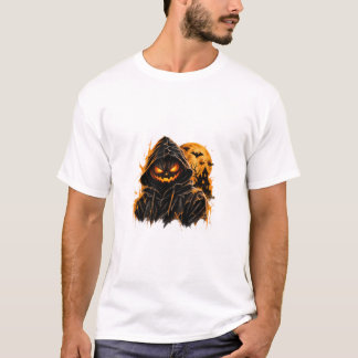 Camiseta Abóbora Sombria de Halloween – Jack-O-Lantern Góti