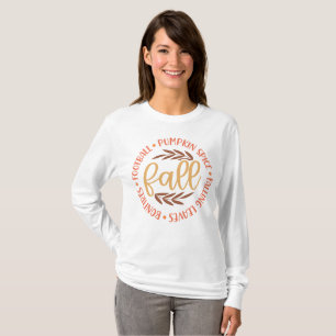 Camiseta Abóbora Temática Outono Aconchegante