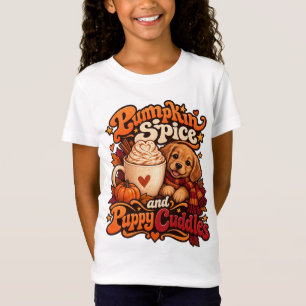 Camiseta Abóbora Tempero e Cuddles de Cachorrinho Cozy Outo