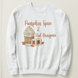 Camiseta Abóbora Tempero e Dragões Vermelhos Mahjong Outono