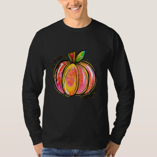 Camiseta Abóbora Tie Dye Agradecida Pelo Dia De Ação De Gra