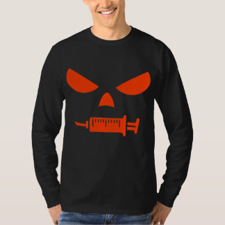 Camiseta Abóbora Vacinada Engraçada de Halloween Jack o Lan