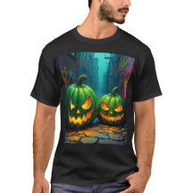 abóbora verde de Halloween