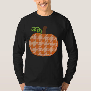Camiseta Abóbora Xadrez Búfalo Remendo Crianças Adultos Out