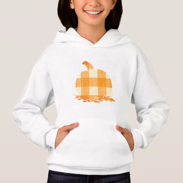 Camiseta Abóbora xadrez laranja (Frente)