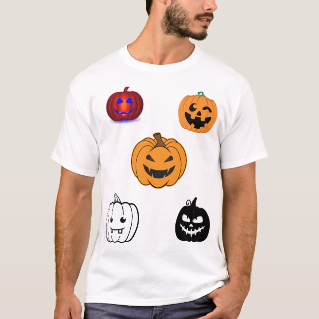 Camiseta Abóboras de Halloween    (Frente)