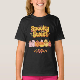 Camiseta Abóboras Fantasmas Doces Assustadores Tigrado Arco