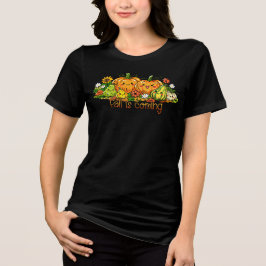Camiseta Abóboras fofas e cabaças Outono está Chegando