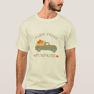 Camiseta Abóboras frescas de fazenda outono