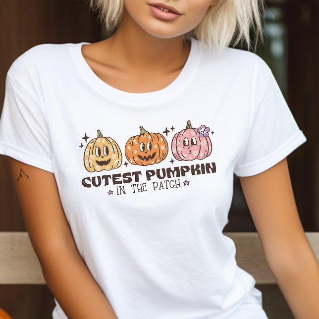 Camiseta Abobrinha Mais Fofa do Retrô de Halloween (Criador carregado)