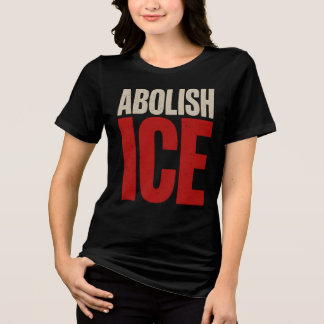 Camiseta Abolição da tipografia minimalista de protesto ICE
