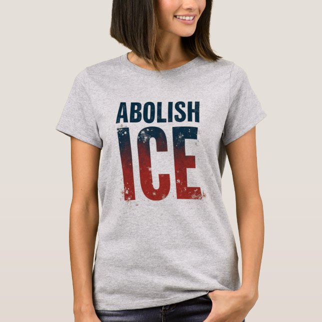 Camiseta Abolir Cores de Bandeira Americanas ICE (Frente)