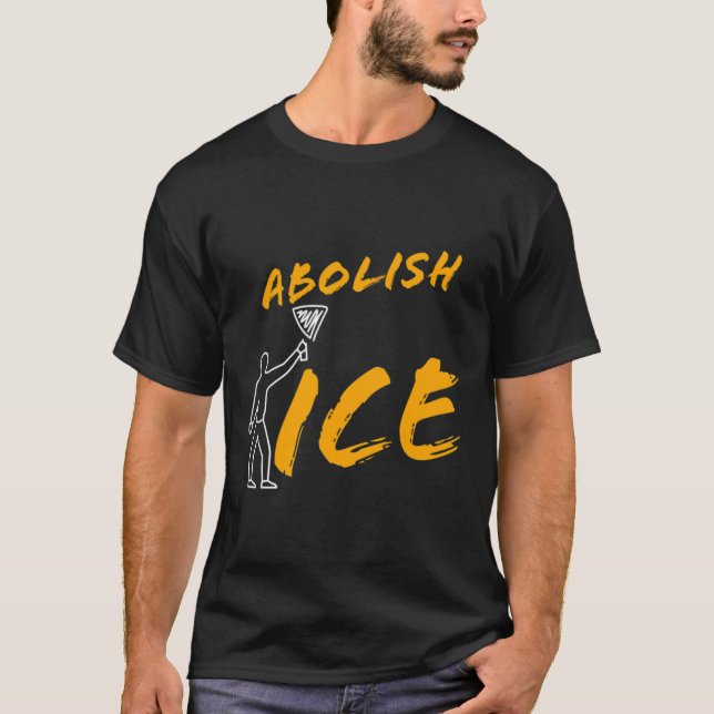 Camiseta Abolir Protesto Contra O Gelo E Resistir A Imigran (Frente)