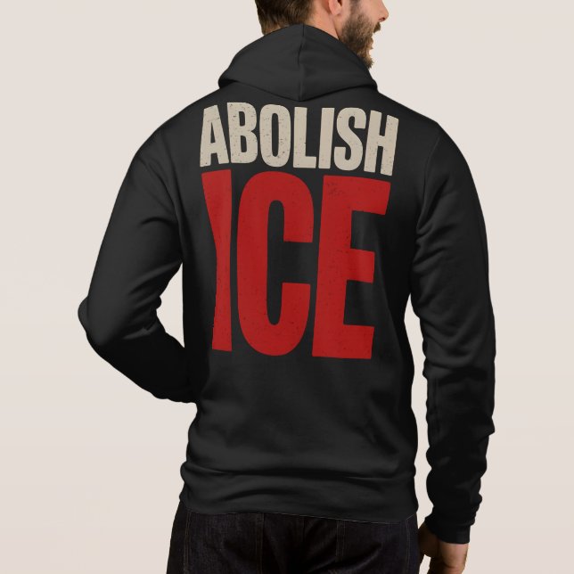 Camiseta Abolish ICE Minimalist Protest Typography Design (Verso)