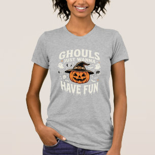 Camiseta Abomináveis só Querem se Divertir Abóbora de Hallo