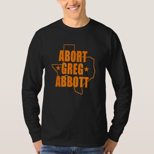 Camiseta Abortar mapa do Abbott Texas (Frente)