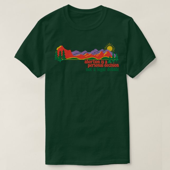 Camiseta Aborto É Uma Design de Estilo Retroativo De Decisã (Frente do Design)