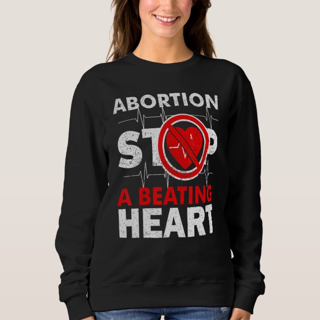 Camiseta Aborto Pára Uma Vida Cardíaca (Frente)