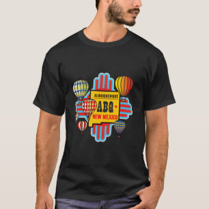 Camiseta Abq Nm Albuquerque Novo México Balões De Ar Quente