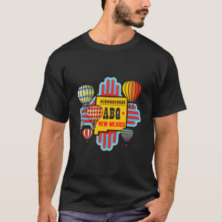 Camiseta Abq Nm Albuquerque Novo México Balões De Ar Quente