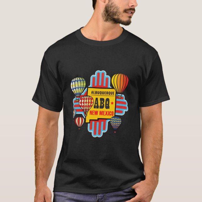Camiseta Abq Nm Albuquerque Novo México Balões De Ar Quente (Frente)
