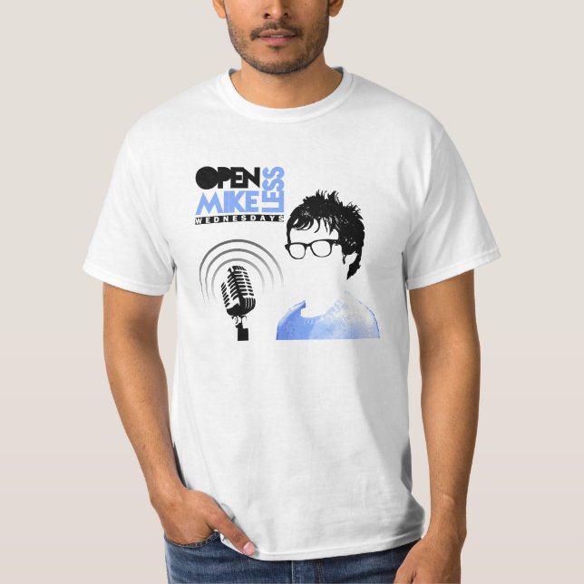 Camiseta Abra o Tshirt de Mikeless com datas traseiras (Frente)