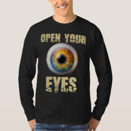 Camiseta Abra Seus Olhos, Design de Globo Ocular