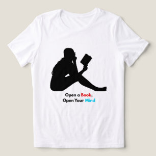 Camiseta Abra um Livro, Abra sua Mente – Design de Amante d