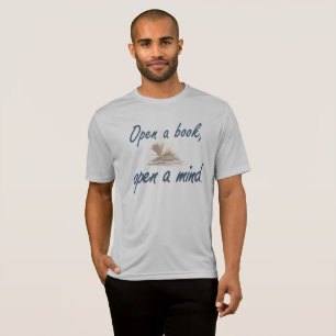 Camiseta Abra um livro, abra uma mente. Amante de livros
