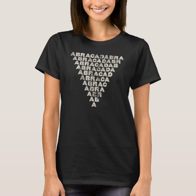 Camiseta Abracadabra [pirâmide invertida luz] (Frente)